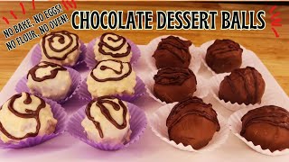 CHOCOLATE DESSERT BALLS IN JUST 5 MIN! NO-OVEN, NO-EGGS No-bake, No-Eggs Chocolate Balls in 5 Min...