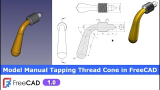 Tapping Thread Cone in FreeCAD | FreeCAD Tutorial | FreeCAD Drawing | Mechnexus |