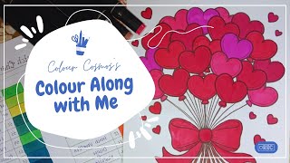 ASMR Colour Along With Me | Heartfelt Blooms: Colouring a Bouquet of Love