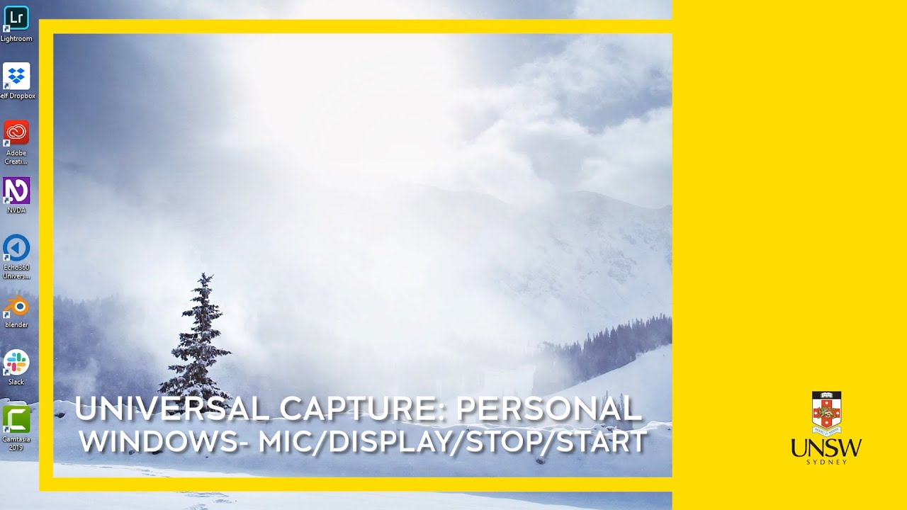 Echo360 Universal Capture Mic Display Start Stop Youtube