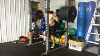 Bania 405# high bar back squat, first of 2013