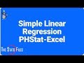 9.2.19 Simple Linear Regression and prediction using Excel & PHStat