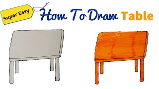 How to draw a Table Step by Step | Easy drawings For Beginners