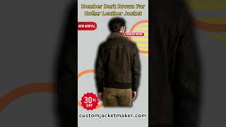 Bomber Dark Brown Fur Collar Leather Jacket  | Leather Jacket Styles | Best Leather Jacket