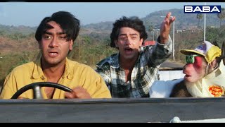 Break Fail Comedy | गाड़ी में ब्रेक नहीं है, अजय देवगन आमिर खान जूही चावला काजोल इश्क़ कॉमेडी, Ishq