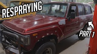 Respraying A Landcruiser In My Shed (PART 1)