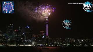 newzealand celebration of new year 2025 #news  #newyear2025