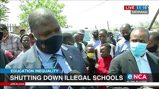 Gauteng Education MEC Panyaza Lesufi speaks on illegal schools crackdown