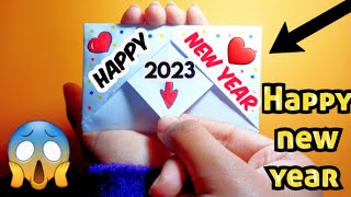 DIY - Happy New Year Greetings Card 2023|Handmade New Year Card |New year Card 2023|Greeting Cards