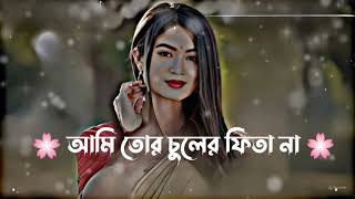 🌸 আমি তোর চুলের ফিতা না 🌸 | lofi bangla gan new | slowed + reverb | masud music 10k