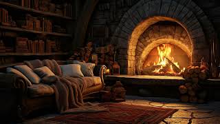 💤🔥Rustic Fireplace Ambience | Relaxing Atmosphere And Crackling Sounds | Fall Asleep Fast💤