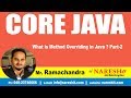 Core Java Tutorial | Rules of Method Overriding in Java ? Part-2 | Mr.Ramchandra