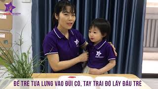 Quy trình cô lau mặt cho trẻ