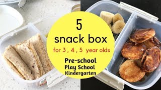 5 SNACK BOX or morning snack or LUNCH BOX (  ages 3,4,5 PRESCHOOL / PLAYSCHOOL / KINDERGARTEN KIDS )