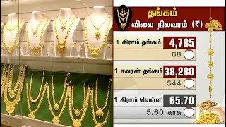 சென்னையில் 22 கேரட் ஆபரணத் தங்கத்தின் விலை சவரனுக்கு ரூ.544 உயர்வு