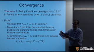CS885 Lecture 3a: Policy Iteration