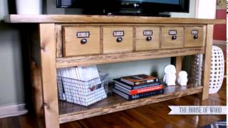 DIY Pottery Barn Inspired Media Console
