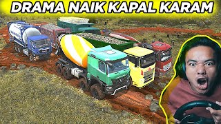 🛳️💥DRAMA KAPAL TENGGELAM AKIBAT TRUK BERMUATN BERAT - Spintires Mudrunner