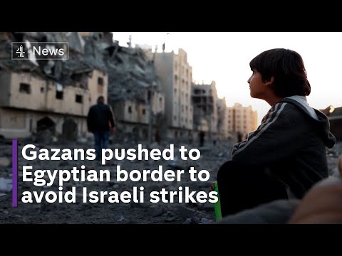 Inside Gaza: Palestinians forced south to Egyptian border Israel-Hamas War