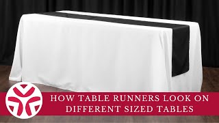 How Table Runners Look on Different Sized Tables