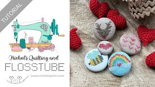 Flosstube Extra | Cross Stitch Covered Button Tutorial