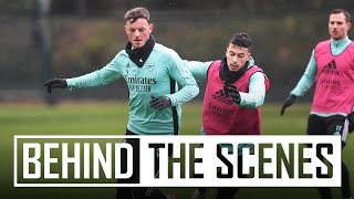 Open training ahead of Southampton | Behind the scenes at Arsenal training centre