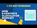 WHAT YOU SHOULD KNOW ABOUT THE E-CENTER'S CALCULATOR || JOEL ACADEMY