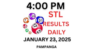 STL PAMPANGA 4:00 PM LIVE  Draw January 23, 2025