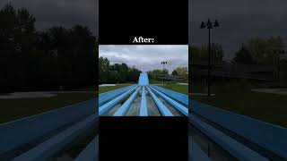Abandoned water park in IL before and after being abandoned #urbex #tpurbex #viral #shorts #explore