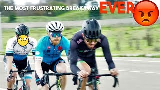 The most FRUSTRATING breakaway EVER! (A VERY SALTY Cycling Race Breakdown)