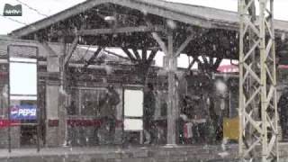 平成23(2011)年2月11日 雪が舞う 長野電鉄屋代線 松代駅 [松代テレビ局]