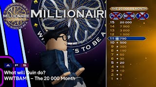 What will Quin do? | Who Wants to Be a Millionaire? - The 20 000 Month: FINALE