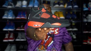 EARLY LOOK: AIR JORDAN 4 RED THUNDER SNEAKER REVIEW