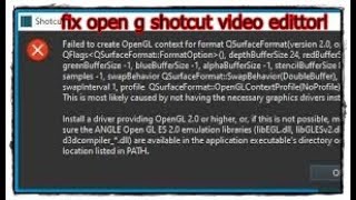 #open Gl error#open gl error in shotcut video edittor#open gl download for pc#fix open gl#opengl.dll