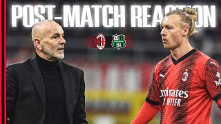 Pioli and Simon Kjær | #MilanSassuolo | Post-match reaction