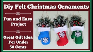 Diy Felt Christmas Ornaments🎄Easy Diy and Afforable Gift Idea