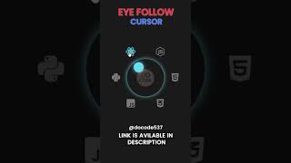 🔥Eye Follow Cursor with Skill Hover Effects | HTML CSS JavaScript GSAP Tutorial #docode
