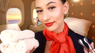 ASMR Luxury Flight Attendant Roleplay ✈️ (Soft Spoken Pampering & Personal Attention)