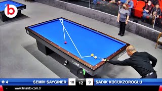 3 Cushion Billiards SEMİH SAYGINER vs SADIK KÜÇÜKZOROĞLU 3 Bant Bilardo Şampiyonası 2021 bida 3 băng