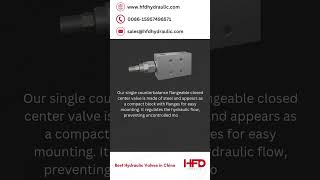 SINGLE COUNTERBALANCE FLANGEABLE CLOSED CENTER VALVE – VBCD-SE-FL-CC | HFD Hydraulic  #hydraulics