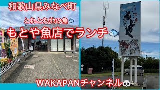 和歌山県みなべ町　とれとれ地の魚🐟もとや魚店でランチ🐟WAKAPANチャンネル🐼