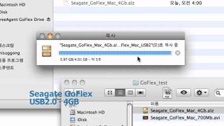 Seagate FreeAgent GoFlex USB3.0 1TB - iMac27 USB2.0 VS FireWire 800 : 4GB Transfer Test