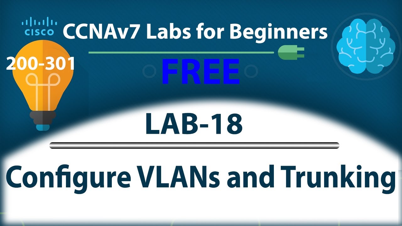 Configure VLANs And Trunking - Lab18 | Free CCNA 200-301 Lab Course ...