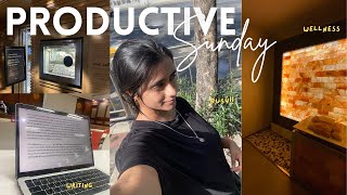 Productive Sunday: uni vlog, wellness, lots of work, yoga