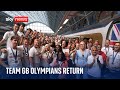 Paris Olympics: Cheers for Team GB as they return to UK