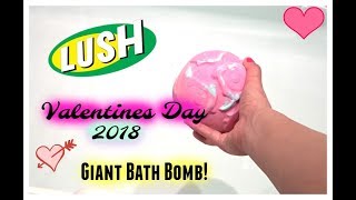 ❤️ Lush Valentine's Day 2018 Giant Rose Bombshell Bath Bomb DEMO!!❤️