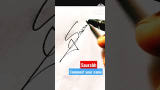 Saurabh name ka signature kaise kare, how to make asign of saurabh name, #viral #trending #sign