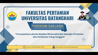 Yudisium Fakultas Pertanian Universitas Batanghari Jambi Semester Ganjil TA. 2024-2025