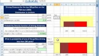 Excel Statistics 67: Uniform Probability Distributions