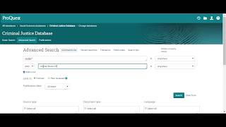 Basic Search in Criminal Justice Database